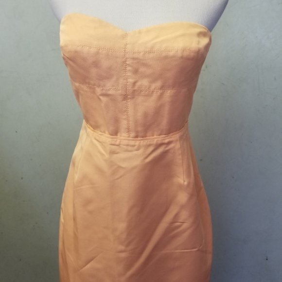 NWT J.Crew Tube top open back PEACH dress women's size 4  (U23) - Picture 8 of 8